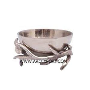 Cuencos decorativos antiguos encantadores de estilo de color brillante plateado moderno, cuenco mezclador de utensilios de cocina de forma redonda para la mejor venta - Product Image 1