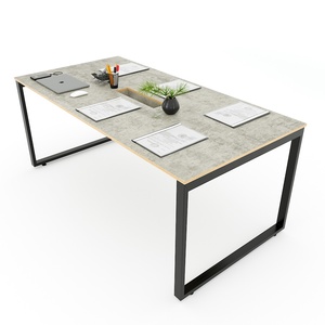HBRT057 Rectangular 180x90cm Plywood Conference Modern Minimalist <b>Office</b> Furniture Adjustable Foldable Metal Hotels <b>Offices</b> - Product Image 1