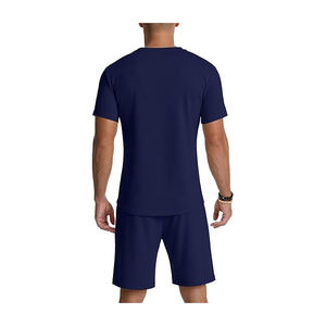 Conjunto de camiseta y pantalones cortos de chándal de manga corta para hombre de verano 2 bolsillos con algodón 100% de alta calidad y Premium - Product Image 2