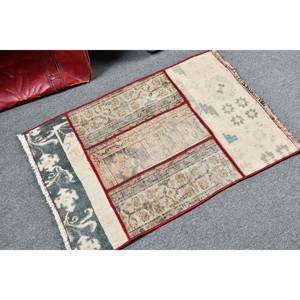 Alfombra turca vintage de 2.2x3.1 pies, alfombra de lana azul con lunares - Product Image 2