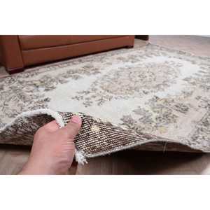 Rug, 5.6x9.4 ft Vintage Rug, <b>Brown</b> Moroccan Rug <b>Wool</b> - Product Image 3