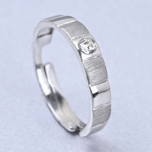 Compre Plata de Ley 925 de Primera Calidad para Hombre, Moderna, con Número, Ajustable, para Boda, Compromiso, Aniversario, Fiesta, Perla - Product Image 2