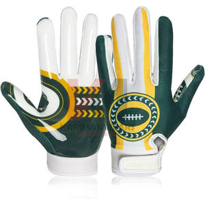 Nouvelle arrivée Gants de football américain imprimés sur mesure avec paume antidérapante et design respirant Gants de football américain - Product Image 1
