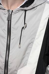 Cortavientos personalizado de los hombres de nylon chaquetas cortavientos sólido y contraste de color Patchwork diseño Street Wear estilo impermeable cremallera - Product Image 3