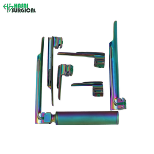 Juego de Laringoscopio Miller de Fibra Óptica, Instrumentos Quirúrgicos Manuales de Acero Inoxidable, Autoclavables y Reutilizables, Multicolor - Product Image 1
