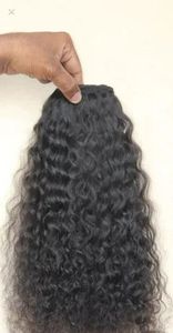 Extensions de cheveux humains vierges bruts de temple indien faisceaux de trame bouclés ondulés de couleur naturelle cheveux non transformés de haute qualité de confiance - Product Image 4