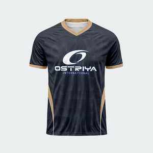 เสื้อฟุตบอลคอวีพิมพ์ลายเทคนิค ไซส์ใหญ่สำหรับผู้ใหญ่ ผลิตจากโพลีเอสเตอร์ 100% สำหรับทั้งชายและหญิง ราคาขายส่ง คุณภาพเยี่ยม รับสั่งทำตามแบบ - Product Image 2