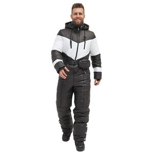 Ensemble veste et pantalon d'hiver en polaire matelassé unisexe de haute qualité, design personnalisé, décontracté, respirant, uni, avec fermeture éclair et logo - Product Image 1