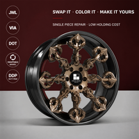 Jantes forgées en deux parties à six branches en bronze antique, 18, 19, 20, 21 pouces, 5x112, 5x114.3, 5x120, BMW M4