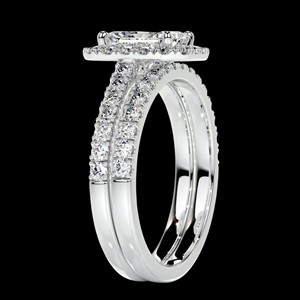 Radiant Diamond Halo Bridal <b>Set</b> <b>For</b> <b>Women</b> - Product Image 5