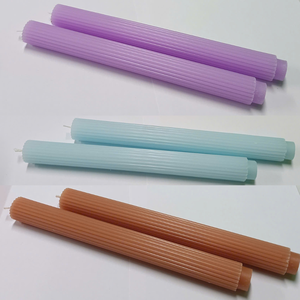 Vente en gros de bougies coniques en cire de paraffine personnalisées de marque privée à long bâton cannelé d'origine vietnamienne - Product Image 3