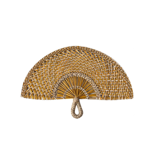 2024 ventilateur mural en jonc de mer rustique vente chaude ferme Boho cintre en bois charmant jonc de mer tenture murale décor avec fleur Art mur - Product Image 1