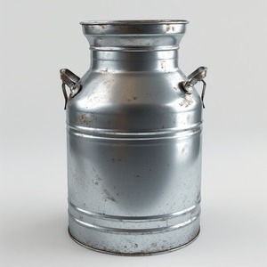 Lata de leche galvanizada Premium con mango de latón pulido Artesanía artesanal que ofrece acento decorativo para interiores y tradicionales - Product Image 4