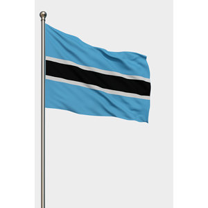 Drapeau extérieur du Botswana 3x5 pieds, imprimé numériquement en polyester soyeux et mât en aluminium plastique pour affichage publicitaire - Product Image 1