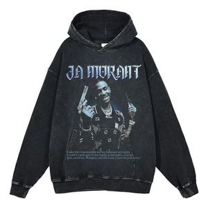 Sudadera con Capucha Extra Grande Personalizada para Hombre, Unisex, con Estampado Lavado al Ácido, Sudadera de Invierno con Bordado 3D de Anime, Ecológica - Product Image 1