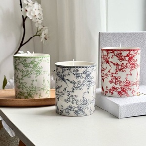 Luxurious Colored Bellflower Ceramic Romantic Fruity Soy Wax Handmade Non-Toxic <b>Candle</b> for Valentine's Day Christmas Party <b>Gift</b> - Product Image 3