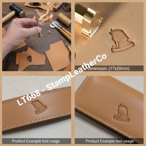 LT668 Tampon en cuir style pharaon 17x20mm (2/3 \ "X 11/14 \") Artisanat - Product Image 1