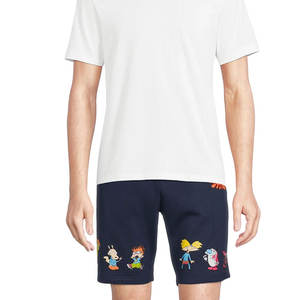 Pantalones cortos de lona de algodón de verano con logotipo personalizado, cordón de cintura media informal con serigrafía, patrón sólido de algodón 100% a la venta - Product Image 2