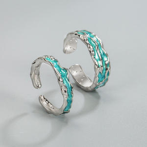 Jeulia Aurora Impression Open Design Sterling Silver Couple Rings-Trendy Eternity Style Anniversary Jewelry - Product Image 3