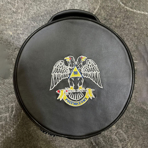 Étui Fès tricolore avec options de haute qualité et personnalisées Étui maçonnique avec simili cuir pour chapeau Fès Logo personnalisé ronpex - Product Image 5