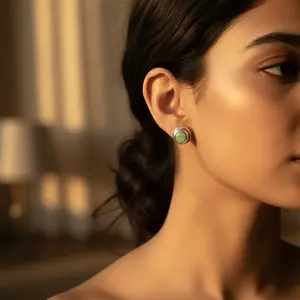 Pendientes de Plata 925 con Esmeralda para Mujer, Estilo Vintage de Moda, Corte Pera, Diamante, Oro Rosa, Oro Blanco, Oro, para Uso Diario, Regalo - Product Image 2