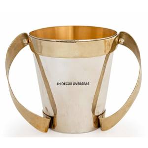 Wholesale Bulk Selling Silver Shiny Polished And High Grade Gold Plated Premium Quality Metal Made Drinkware <b>Mugs</b> From India - Product Image 1