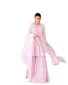 เสื้อจอร์เจียแบบหนาคุณภาพดีสไตล์บอลลีวูดปักลายอย่างเต็มที่และไม้อัดเนื้อแข็งสำหรับผู้หญิงผ้าคุณภาพสูง - Product Image 1