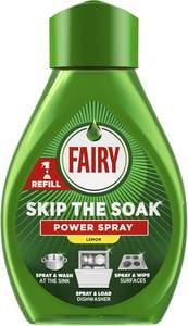 Kit de pulvérisation pour vaisselle Fairy Skip the Soak au citron, avec pulvérisateur + 4 recharges de 500 ml. Élimination à 100 % de la graisse pour la vaisselle et les surfaces. - Product Image 5