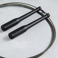 Cuerda de Saltar de Alta Calidad para Entrenamiento, Metálica, Negra, Longitud Ajustable, Color y Logotipo Personalizables