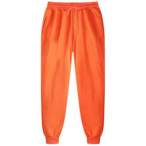 Ensemble de survêtement pour homme en coton 100% orange uni, antibactérien, léger, pour l'automne, avec pantalon à capuche, taille 2XL, RICH - Product Image 3