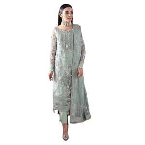 New Luxury Designer Style Heavy Embroidery Work Gharara Sharara Pakistani Suits for Ladies Wedding Wear <b>Rhinestone</b> Pleat Low - Product Image 1