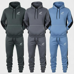 Conjunto Deportivo Informal para Hombre, 100% Algodón, Sólido, Manga Larga, Talla Grande, Forro Polar de Invierno, Secado Rápido, Transpirable, Diseño 2 en 1 - Product Image 2