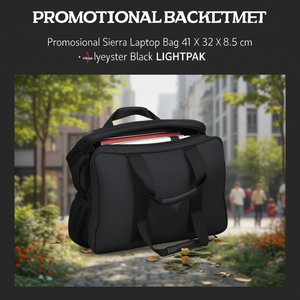Bolsa para Portátil Sierra Promocional, 41 x 32 x 8.5 cm, Poliéster Negro, LIGHTPAK - Product Image 3