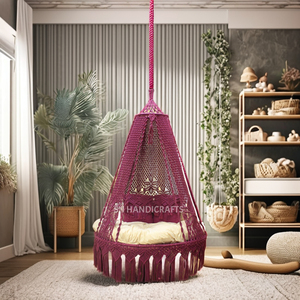 Special Design Macrame <b>Swing</b> COTTON HANDMADE NATURAL Baby <b>Swing</b> Set Style Color Baby Bedside Sleeper - Product Image 1