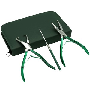 Kit d'outils professionnel de haute qualité pour micro-anneaux et perles vertes, avec pinces, pour extensions capillaires, usage domestique et professionnel, prix usine - Product Image 1