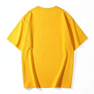 Camiseta Amarilla Oversize con Estampado de Dulces, Cuello Redondo, Manga Corta, Talla Grande para Mujer, 100% Algodón Jersey - Product Image 2