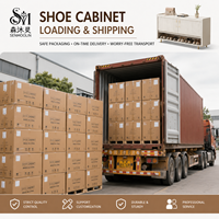Zapatero Plegable OEM que Ahorra Espacio con Estante Superior Ajustable, Gabinete de Almacenamiento de Zapatos de Metal Resistente para Pasillos Estrechos