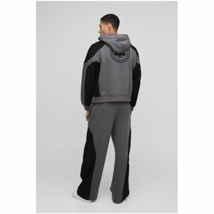 Sweat à capuche en coton biologique 100% pour hommes de haute qualité, épais, surdimensionné, Streetwear, motif solide, broderie perlée - Product Image 3