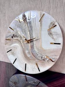 ชุดนาฬิกาหลายชิ้นทำจากเรซินอีพ็อกซี่ภายในนาฬิกาแขวนผนังดีไซน์ทันสมัยใช้แบตเตอรี่ใช้ตกแต่งบ้านหรูหรางานแต่งงาน - Product Image 4