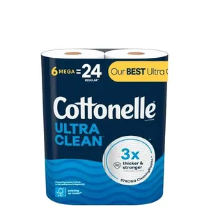 ورق تواليت من Cottonelle نظيف للغاية، 6 لفائف كبيرة