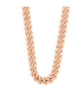 Chaîne à maillons cubains Moissanite VVS: Bijoux Hip Hop en argent sterling - Product Image 3