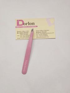 Pince à épiler à sourcils enduite de couleur inclinée de marque personnalisée privée professionnelle - Product Image 4