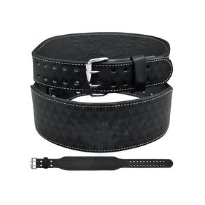 Cinturón de levantamiento de pesas para gimnasio de longitud personalizada de cuero genuino con hebilla de aleación de Pakistán con logotipo personalizado - Product Image 1