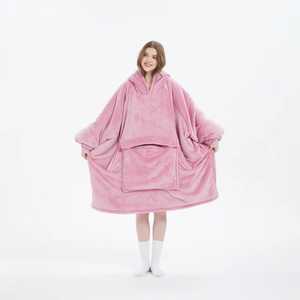 Nueva Sudadera con Capucha de Forro Polar de Doble Cara para Mujer, Estilo Manta, Talla Grande, Bolsillos Grandes, Cálida, Holgada, para Parejas, Sudadera Tipo Bata para Mujer y Hombre - Product Image 2