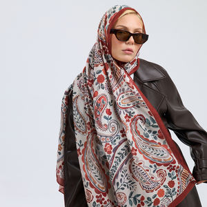 Chal Pashmina Ligero para Mujer con Textura de Algodón y Estampado Floral Paisley Bohemio, Suave al Tacto - MonaScarfs All - Product Image 5