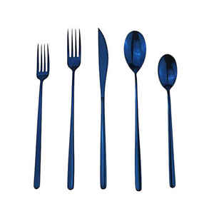 Ensemble de couverts en acier inoxydable Design Curve Matériau inoxydable miroir Durable pour les repas quotidiens Occasions spéciales - Product Image 6