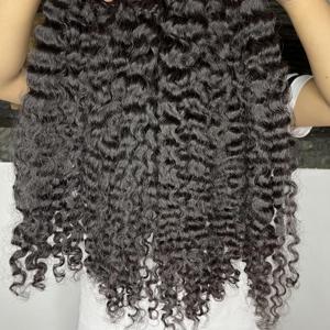 Precio al por mayor 100% extensiones de cabello rizado birmano virgen cruda hechas en Vietnam - Product Image 2