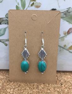 Turquesa piedra preciosa 925 plateado hecho a mano pendiente conjunto Boho joyería regalo para ella - Product Image 3