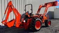 KUBOTA 55 PS MX5200 TRAKTOR MODELL MIT BAGGER UND VORDERLADER ZU VERKAUFEN