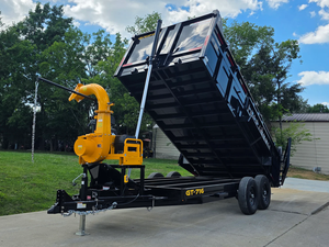 Remolque volquete telescópico 7x16 en venta | Remolque Volquete Hidráulico Telescópico 7x16 con Laterales Altos de 3 Pies, Ejes Dobles de 7000 LB, 14000 GVWR para uso comercial - Product Image 2
